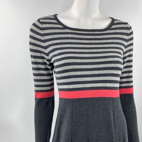 Eliza J Fit and Flare Striped Sweater Dress Sm - Picture 3 of 5